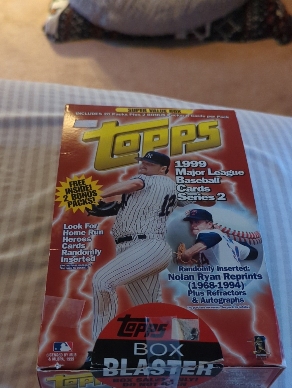 Topps Box Blaster Red &Yellow Baseball Card Pack Opened Box.Some Are InBox Plast